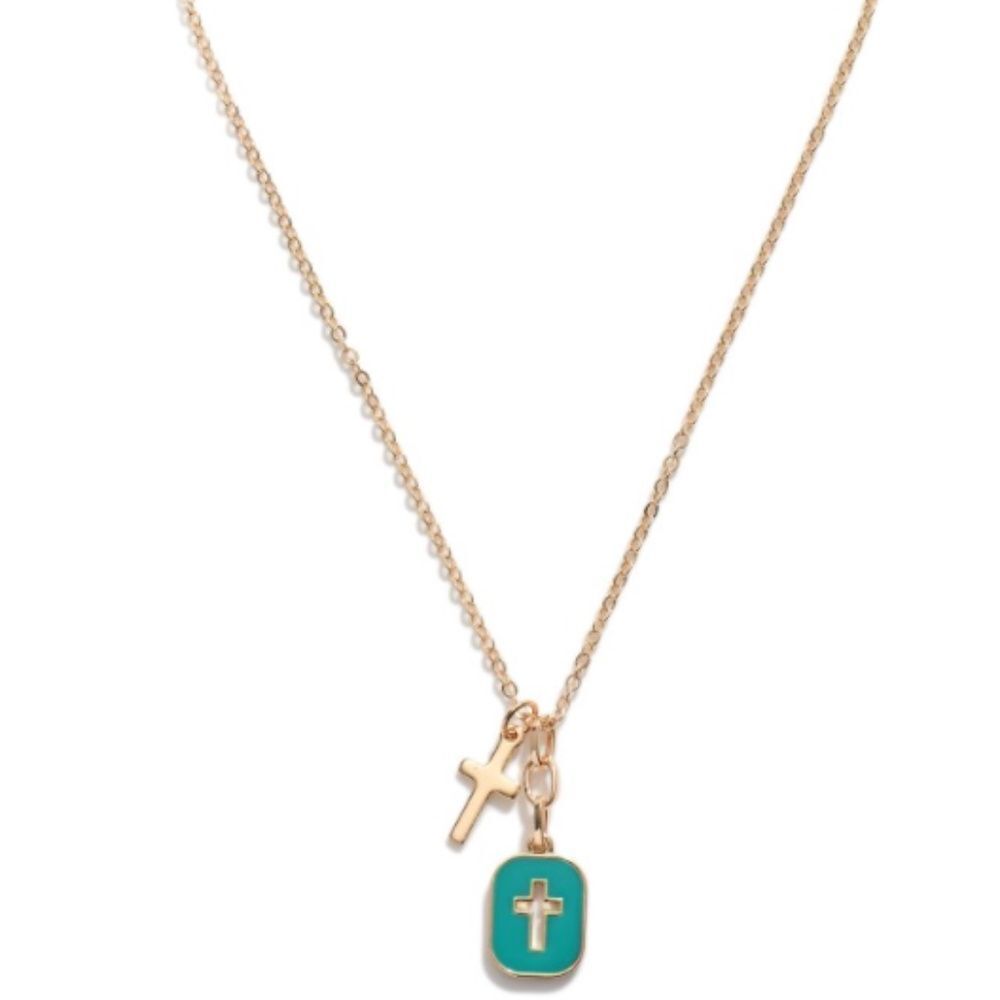 Gold Cross Necklace Fashion Jewelry